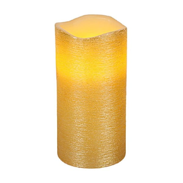 Zlatá LED svíčka Gina, výška 15 cm