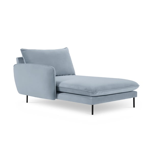 Světle modrá sametová lenoška (levý roh) Vienna – Cosmopolitan Design-image-3