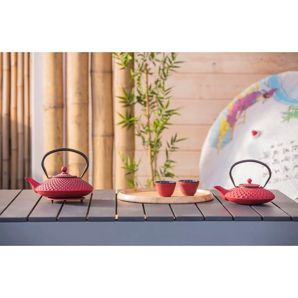 Modrá litinová podložka pod konvici na čaj Bredemeijer Jing, ⌀ 13,4 cm-image-1