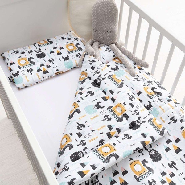 Bílá souprava do postýlky Sweet Dreams - Yellow Tipi-image-1