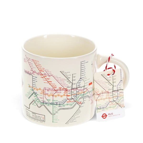 Béžový keramický hrnek 350 ml Heritage Tube Map – Rex London-image-2