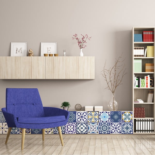 Sada 30 samolepek na nábytek Ambiance Tiles Stickers For Furniture Lubina, 15 x 15 cm