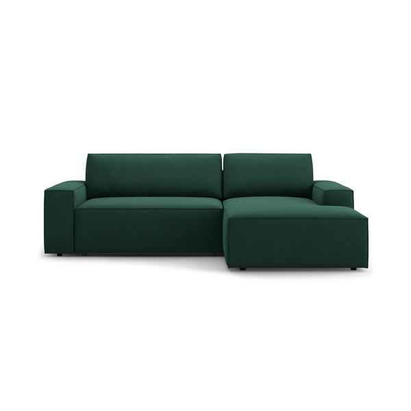 Zelená rozkládací rohová pohovka (pravý roh) Jodie – Micadoni Home