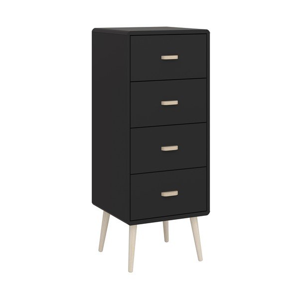 Černá vysoká komoda 41x105 cm Mino - Tvilum-image-1
