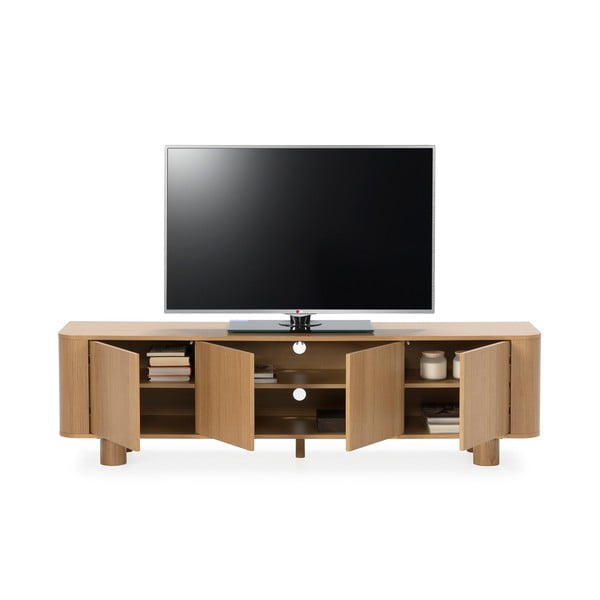 TV stolek v dekoru dubu v přírodní barvě 180x50,5x40 cm Padoc – MOME-image-2