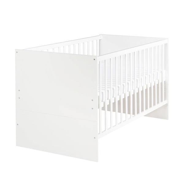 Bílá postýlka s nastavitelnou výškou 70x140 cm Anton – Roba