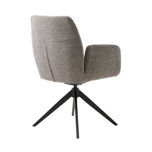 Šedé čalouněné jídelní křeslo s područkami Roxana – Unique Furniture-image-2