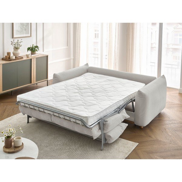 Světle šedá rozkládací pohovka 214 cm Ernest – Bobochic Paris-image-1
