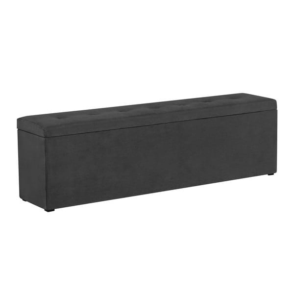 Tmavě šedý otoman s úložným prostorem Windsor & Co Sofas Astro, 160 x 47 cm