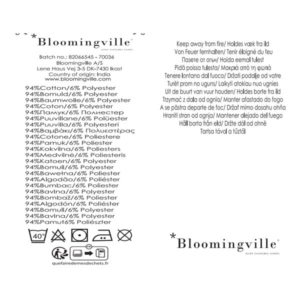 Červená/béžová deka s příměsí bavlny 130x160 cm Cang – Bloomingville-image-4