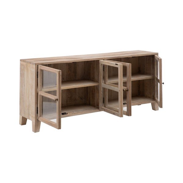 Vitrína z mangového dřeva v přírodní barvě 160x71 cm – Ixia-image-2