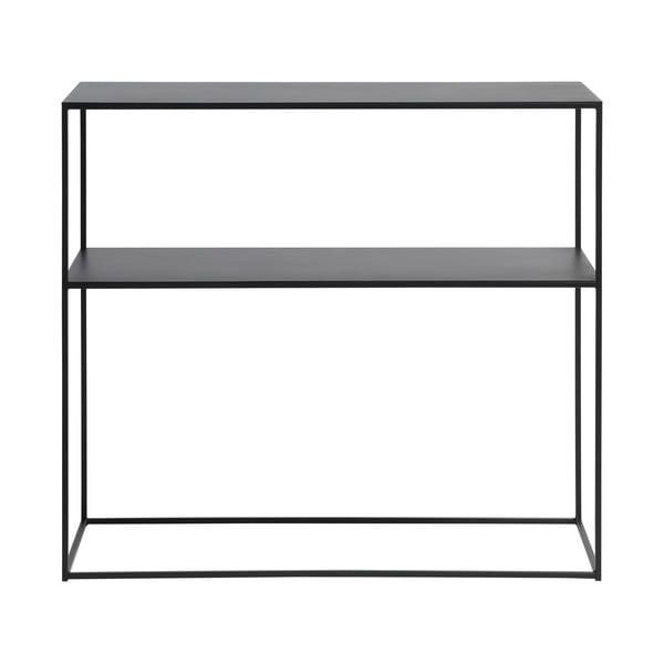 Černý kovový konzolový stolek 35x90 cm Pebble – Unique Furniture