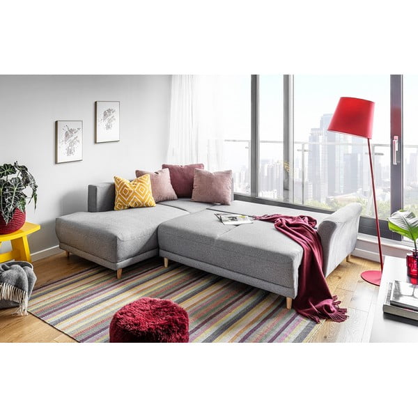 Světle šedá rozkládací rohová pohovka Miuform Lovely Annie, levý roh-image-3