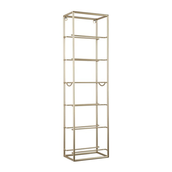 Nástěnný kovový regál na víno ve zlaté barvě počet lahví 6  Single  – PT LIVING-image-3