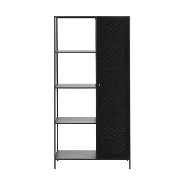 Černá kovová knihovna 90x180 cm Malibu – Unique Furniture-image-2