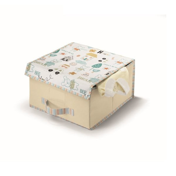 Krémový úložný box Cosatto Baby, 30 x 30 cm