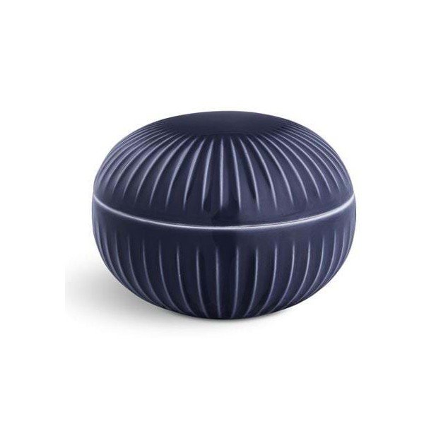 Tmavě modrá porcelánová dóza Kähler Design Hammershoi, ⌀ 11,5 cm