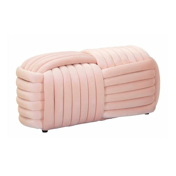 Světle růžová sametová lavice Softy – Mauro Ferretti-image-2