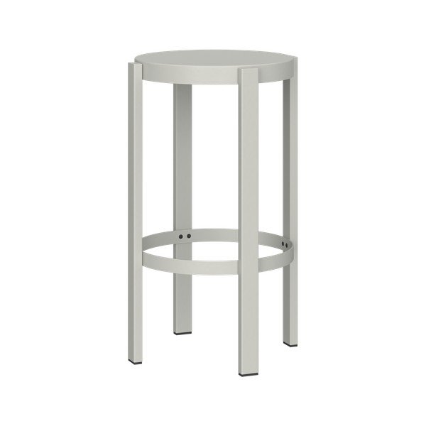 Světle šedá ocelová barová stolička (výška sedáku 65 cm) Doon – noo.ma