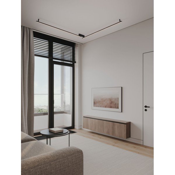 Matně černé hliníkové LED stmívatelné stropní svítidlo 4x309 cm Briana – Nova Luce-image-1