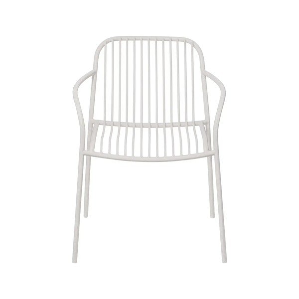 Světle šedá kovová zahradní židle Yua Wire – Blomus-image-2