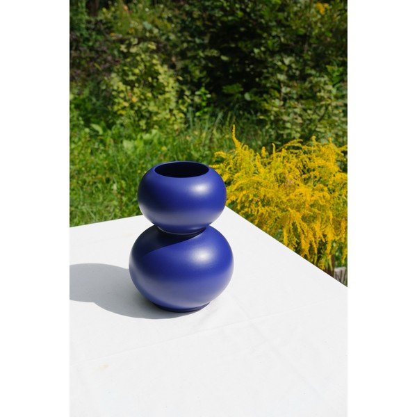 Tmavě modrá keramická váza (výška 36 cm) Tuga – noo.ma-image-1