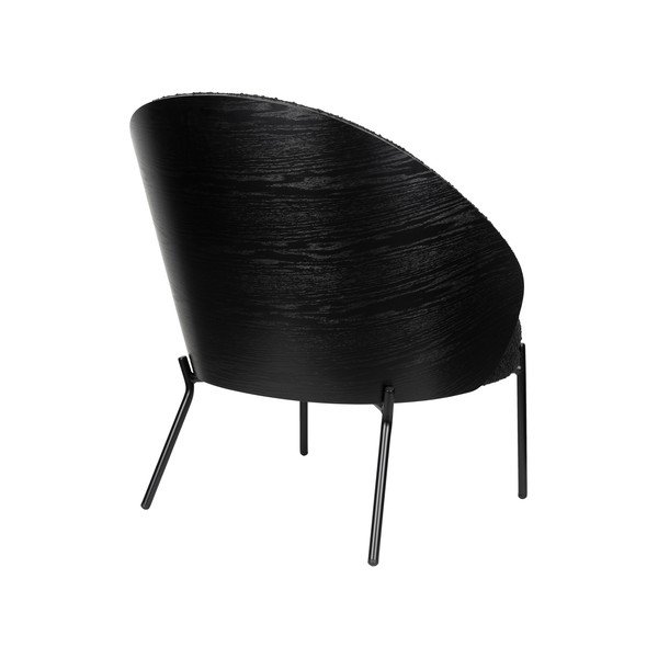 Černé křeslo z textilie bouclé Rodin – Dutchbone-image-4