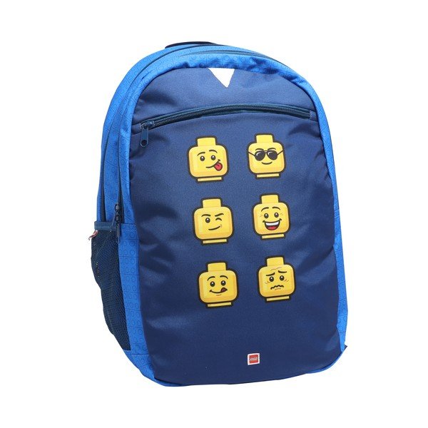 Modrý školní batoh LEGO® Faces Extended