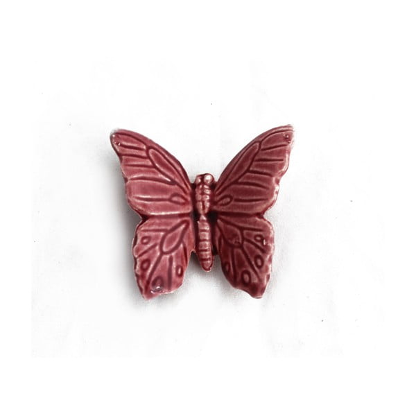 Keramický motýl k zavěšení 6 ks, fialový