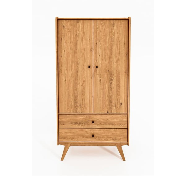 Šatní skříň z dubového dřeva 100x200 cm Retro - The Beds-image-2