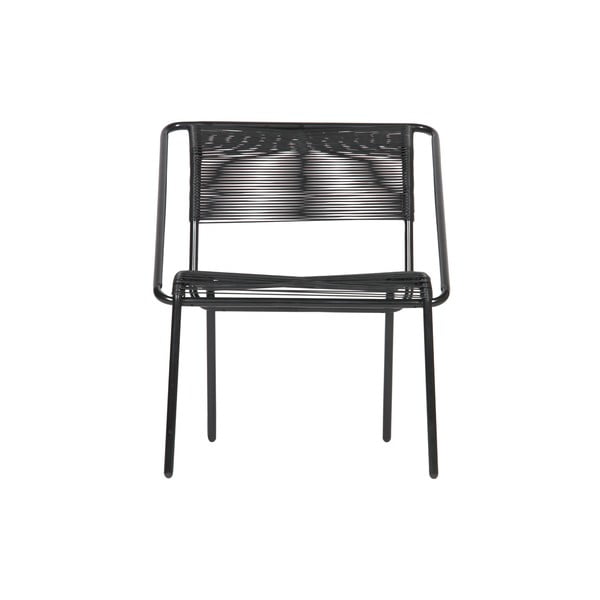 Černá zahradní židle z umělého ratanu BePureHome Wisp