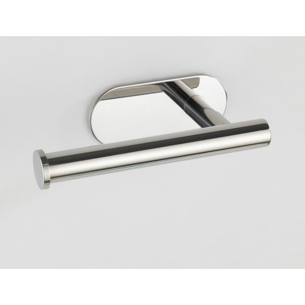 Nerezový držák na toaletní papír bez nutnosti vrtání Wenko Turbo-Loc® Orea Shine-image-1