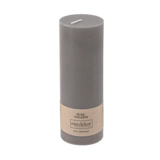 Šedá svíčka Eco candles by Ego dekor Friendly, doba hoření 60 h