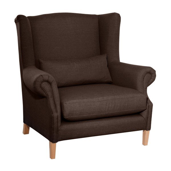 Hnědé křeslo ušák Max Winzer Harvey