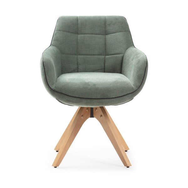 Zelená čalouněná jídelní křesla v sadě 2 ks s područkami Donatelo – Marckeric-image-2