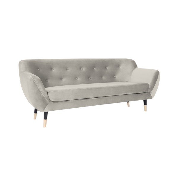 Krémová pohovka s černými nohami Mazzini Sofas Amelie, 188 cm-image-2