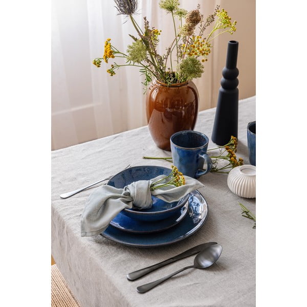 Tmavě modrá kameninová jídelní sada 16 ks Glosia - Bonami Selection-image-1