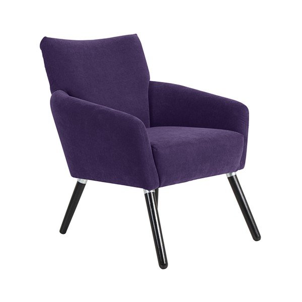 Fialové křeslo Max Winzer Jörn Velor