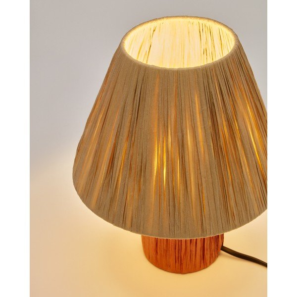 Stolní lampa v přírodní a terakotové barvě (výška 25 cm) Pulmi – Kave Home-image-3