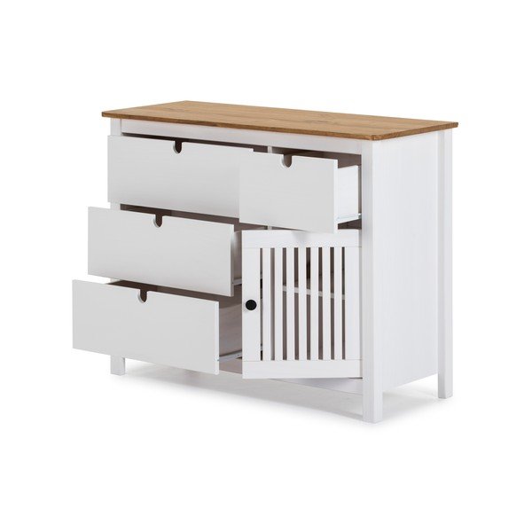 Bílá dřevěná komoda Marckeric Bruna-image-4