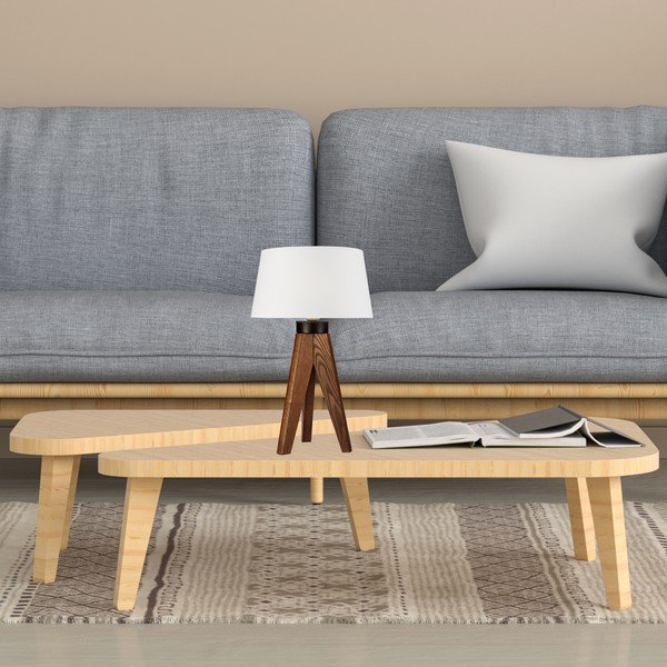 Bílá stolní lampa - LAMKUR-image-3