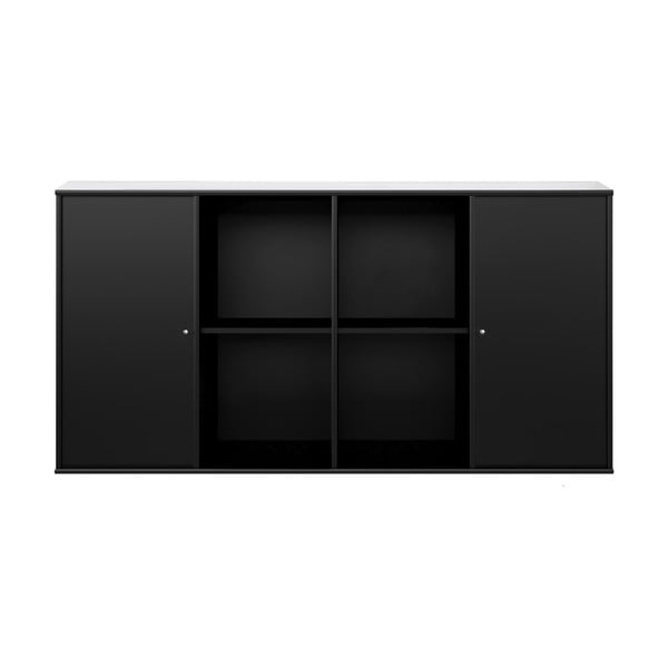 Černá nástěnná komoda Hammel Mistral Kubus, 136 x 69 cm