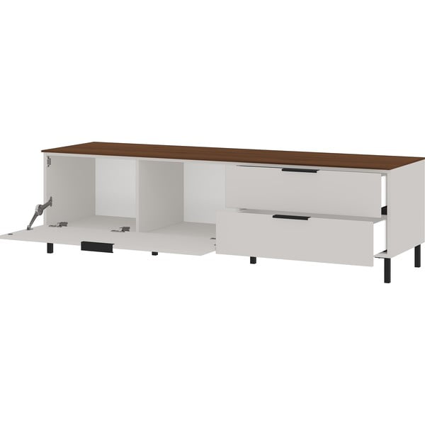 Šedobéžový TV stolek v dekoru ořechu 164x47 cm California - Germania-image-2