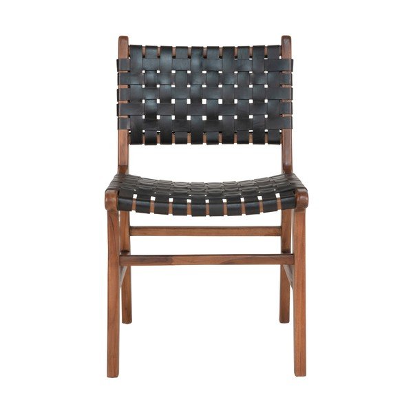 Černo-hnědé jídelní židle z teakového dřeva v sadě 2 ks Perugia – House Nordic-image-1