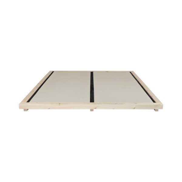 Dvoulůžková postel z borovicového dřeva s matrací a tatami Karup Design Dock Double Latex Natural Clear/Black, 140 x 200 cm-image-4
