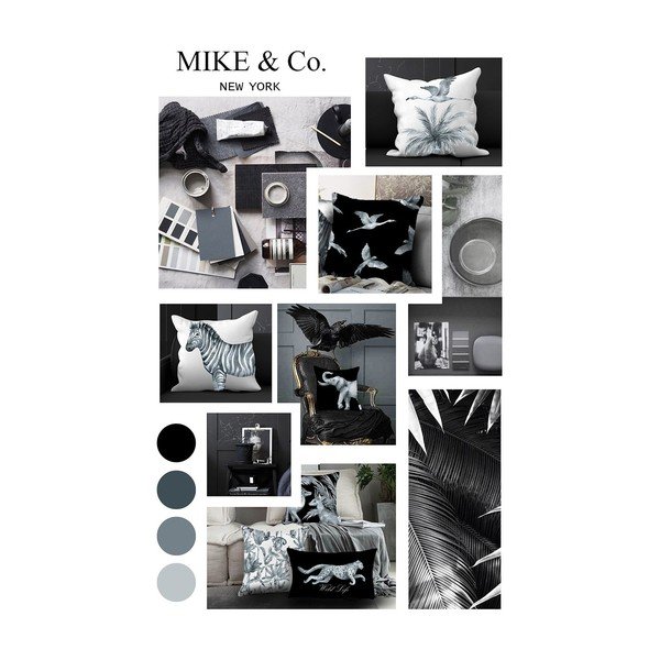 Černo-šedý povlak na polštář Mike & Co. NEW YORK Honey, 43 x 43 cm-image-1