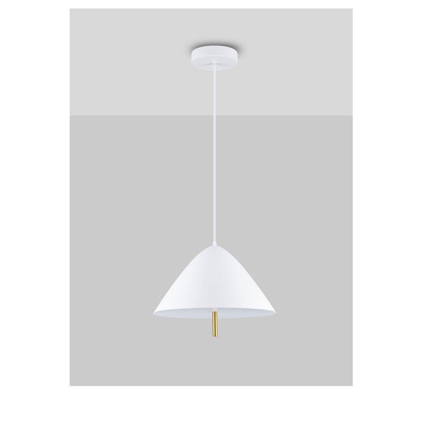 Bílé kovové LED závěsné svítidlo s kovovým stínidlem ø 40 cm Oros – Nova Luce-image-3