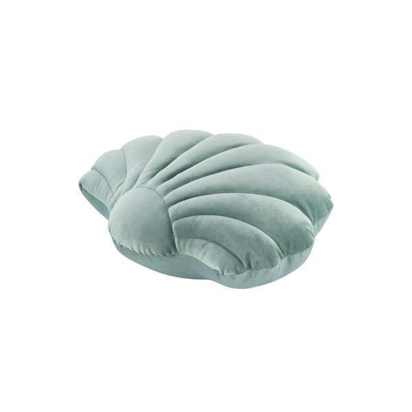 Zelený sametový dekorativní povlak na polštář Westwing Collection Shell, 27 x 32 cm-image-2