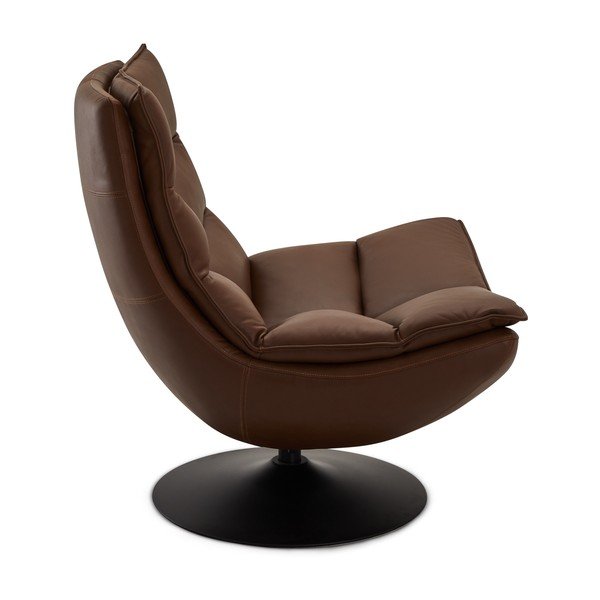 Tmavě hnědé kožené křeslo Miami – Furnhouse-image-3