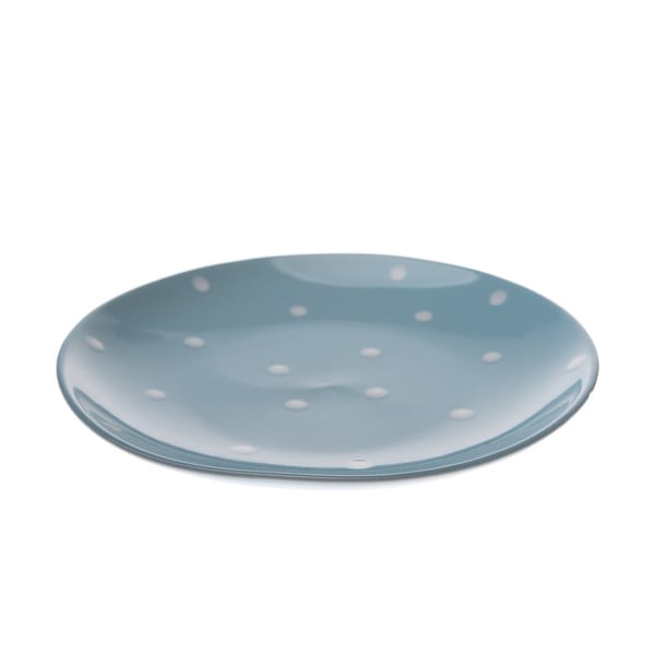 Blankytně modrý keramický talíř Dakls Dottie, ø 25 cm